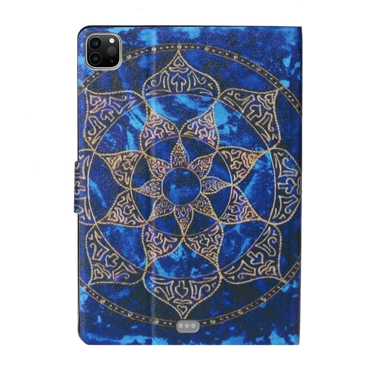For iPad Pro 11 2024 Voltage Coloured Drawing Smart Leather Tablet Case(Blue Mandala)
