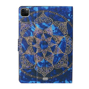 For iPad Pro 11 2024 Voltage Coloured Drawing Smart Leather Tablet Case(Blue Mandala)