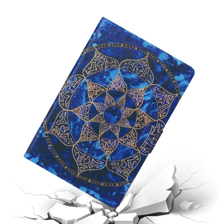 For iPad Pro 11 2024 Voltage Coloured Drawing Smart Leather Tablet Case(Blue Mandala)
