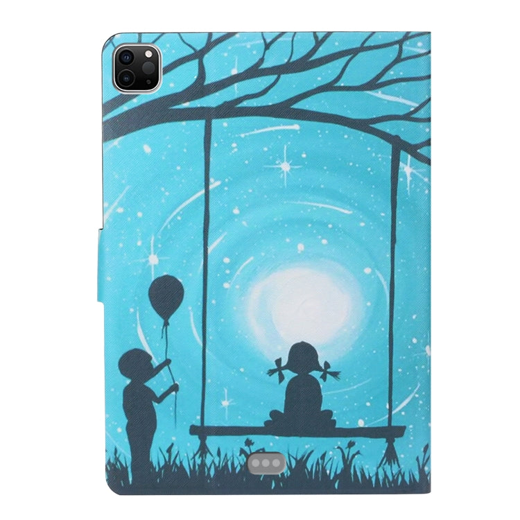 For iPad Pro 11 2024 Voltage Coloured Drawing Smart Leather Tablet Case(Lovers)