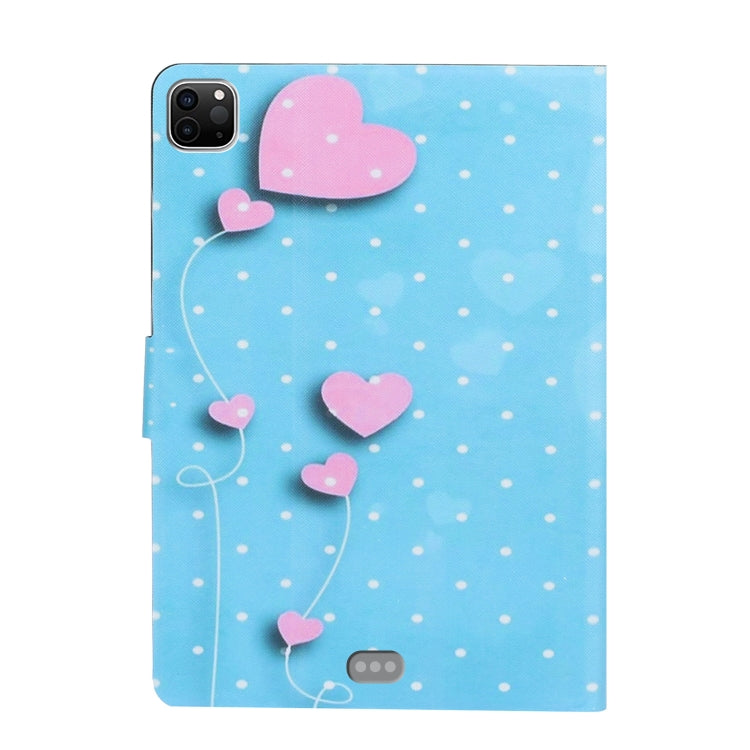 For iPad Pro 11 2024 Voltage Coloured Drawing Smart Leather Tablet Case(Love Balloons)