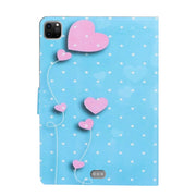 For iPad Pro 11 2024 Voltage Coloured Drawing Smart Leather Tablet Case(Love Balloons)