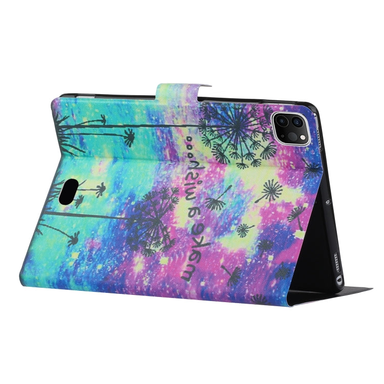 For iPad Pro 11 2024 Voltage Coloured Drawing Smart Leather Tablet Case(Dandelion)