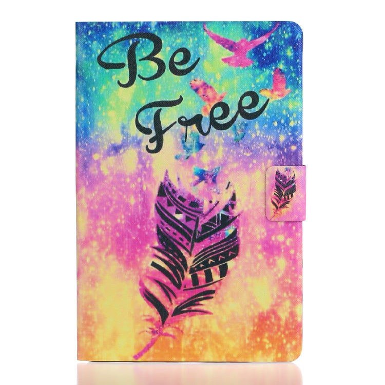 For iPad Pro 11 2024 Voltage Coloured Drawing Smart Leather Tablet Case(Feather)