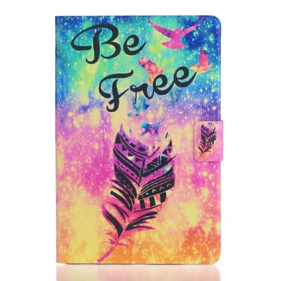 For iPad Pro 11 2024 Voltage Coloured Drawing Smart Leather Tablet Case(Feather)