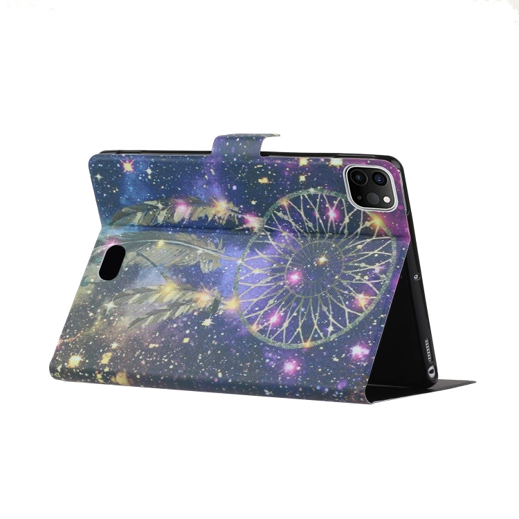 For iPad Pro 11 2024 Voltage Coloured Drawing Smart Leather Tablet Case(Windbell)