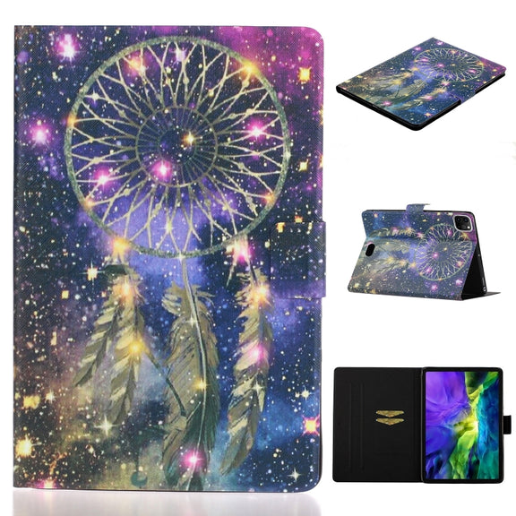 For iPad Pro 11 2024 Voltage Coloured Drawing Smart Leather Tablet Case(Windbell)