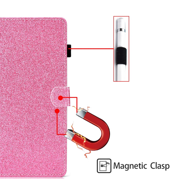 For iPad Pro 11 2024 Glitter Smart Leather Tablet Case(Pink)