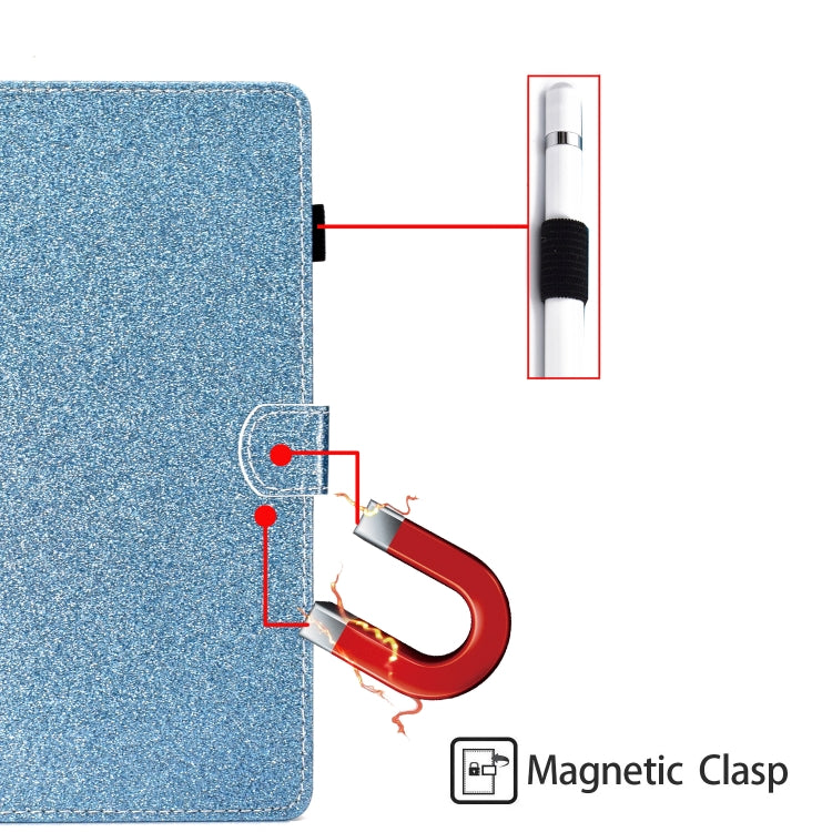 For iPad Pro 11 2024 Glitter Smart Leather Tablet Case(Blue)