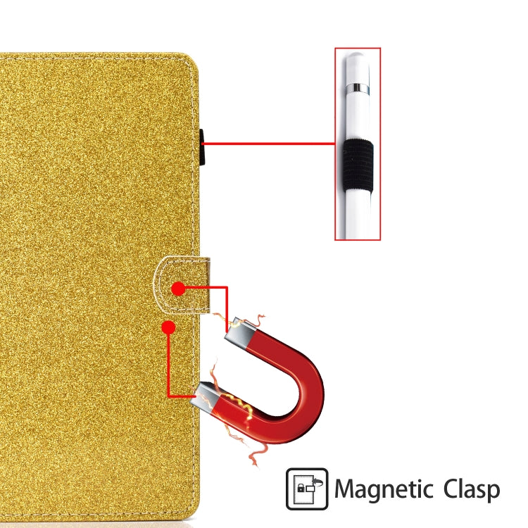 For iPad Pro 11 2024 Glitter Smart Leather Tablet Case(Golden)