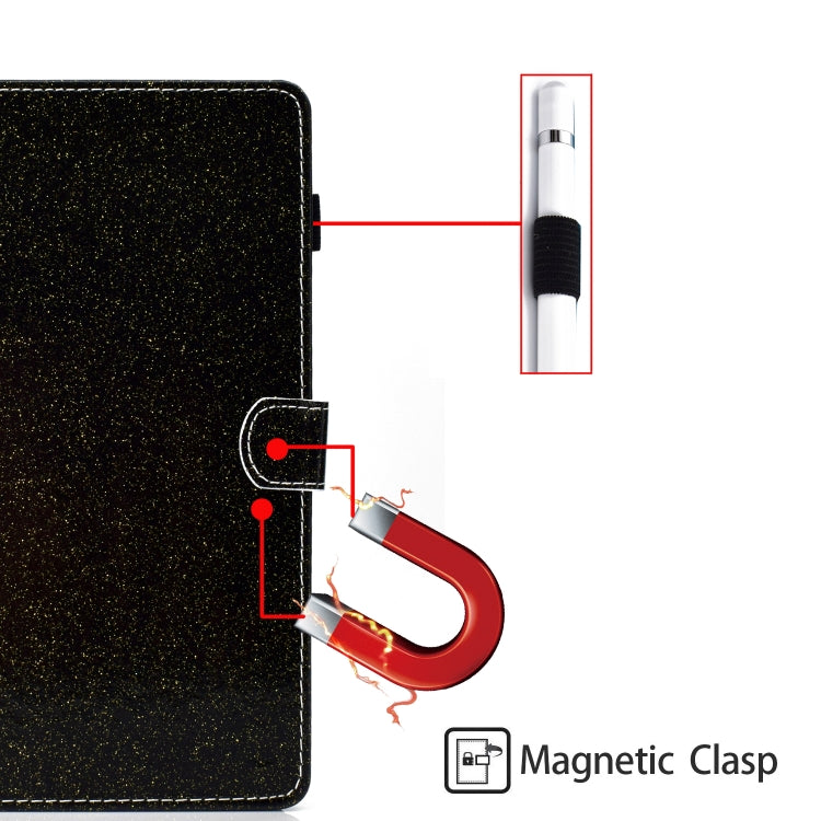 For iPad Pro 11 2024 Glitter Smart Leather Tablet Case(Black)