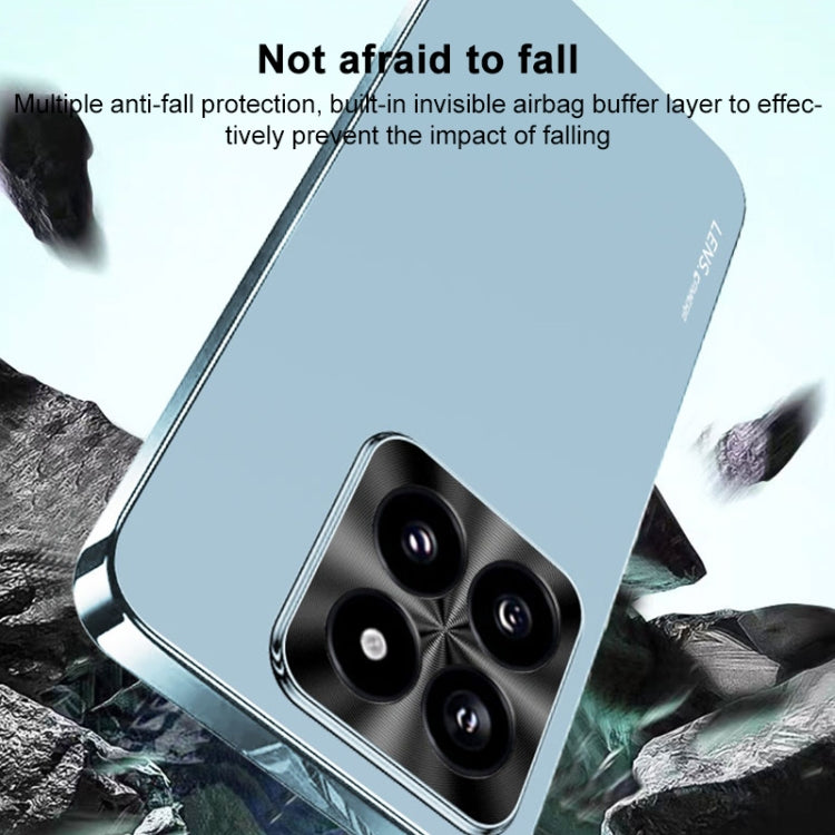 For Xiaomi Redmi K70 AG Frosted Electroplating Acrylic Phone Case(Silver White)