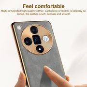For OPPO Reno11 Global Electroplating Lambskin Leather Phone Case(Green)
