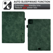 For iPad Pro 11 2024 Embossed Smile Smart Leather Tablet Case(Green)