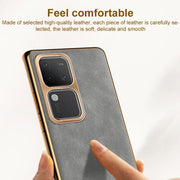 For vivo S18 / S18 Pro Electroplating Lambskin Leather Phone Case(Green)