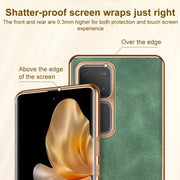 For vivo S18 / S18 Pro Electroplating Lambskin Leather Phone Case(Green)
