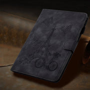 For iPad Pro 11 2024 Tower Embossed Leather Smart Tablet Case(Black)
