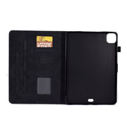 For iPad Pro 11 2024 Tower Embossed Leather Smart Tablet Case(Black)