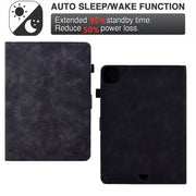 For iPad Pro 11 2024 Tower Embossed Leather Smart Tablet Case(Black)