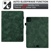 For iPad Pro 11 2024 Tower Embossed Leather Smart Tablet Case(Green)