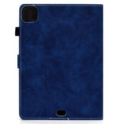 For iPad Pro 11 2024 Cowhide Texture Tablet Leather Smart Case(Blue)