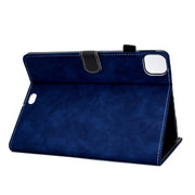 For iPad Pro 11 2024 Cowhide Texture Tablet Leather Smart Case(Blue)