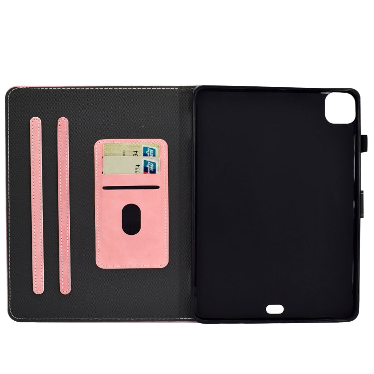 For iPad Pro 11 2024 Cowhide Texture Tablet Leather Smart Case(Rose Gold)