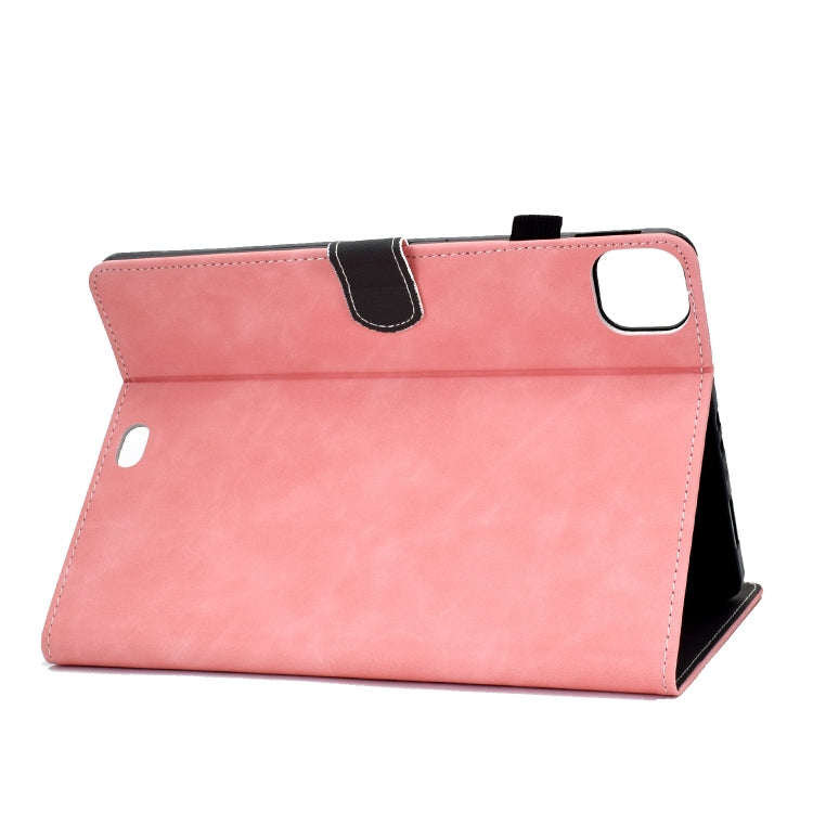 For iPad Pro 11 2024 Cowhide Texture Tablet Leather Smart Case(Rose Gold)