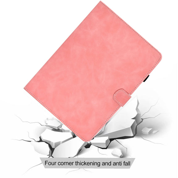 For iPad Pro 11 2024 Cowhide Texture Tablet Leather Smart Case(Rose Gold)