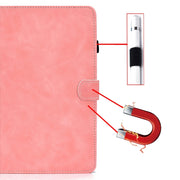 For iPad Pro 11 2024 Cowhide Texture Tablet Leather Smart Case(Rose Gold)