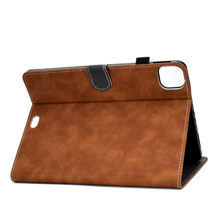 For iPad Pro 11 2024 Cowhide Texture Tablet Leather Smart Case(Brown)
