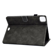 For iPad Pro 11 2024 Cowhide Texture Tablet Leather Smart Case(Grey)