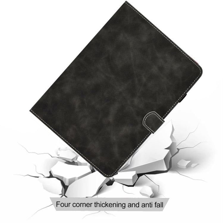 For iPad Pro 11 2024 Cowhide Texture Tablet Leather Smart Case(Grey)