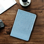 For iPad Pro 11 2024 Varnish Glitter Powder Smart Leather Tablet Case(Blue)