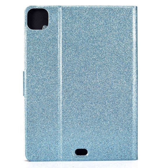 For iPad Pro 11 2024 Varnish Glitter Powder Smart Leather Tablet Case(Blue)