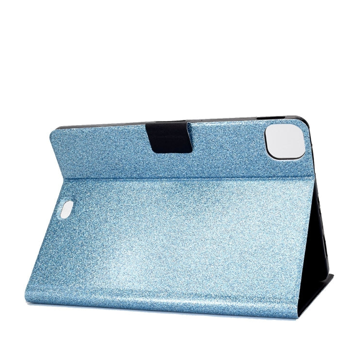For iPad Pro 11 2024 Varnish Glitter Powder Smart Leather Tablet Case(Blue)