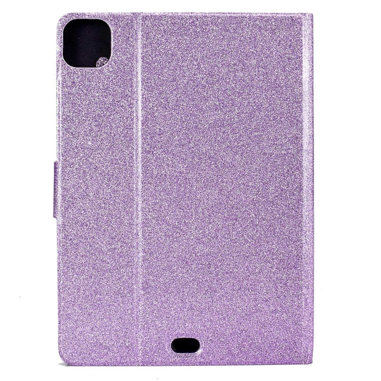 For iPad Pro 11 2024 Varnish Glitter Powder Smart Leather Tablet Case(Purple)
