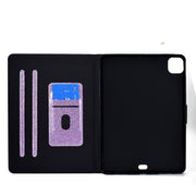 For iPad Pro 11 2024 Varnish Glitter Powder Smart Leather Tablet Case(Purple)
