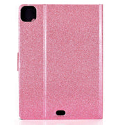 For iPad Pro 11 2024 Varnish Glitter Powder Smart Leather Tablet Case(Pink)