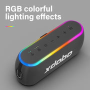 Xdobo X8 III BT5.3 IPX7 Wireless Speaker with RGB Light, Support Bluetooth/TF Card/USB/AUX(Grey)