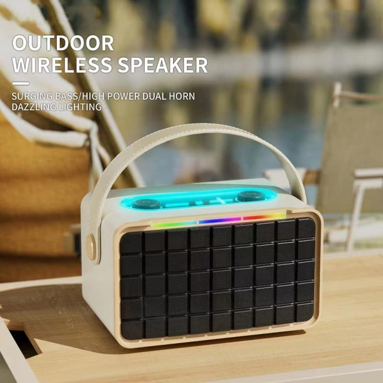 NewRixing NR8801 15W Portable Outdoor Bluetooth Speaker TWS Stereo Speaker(Gray)