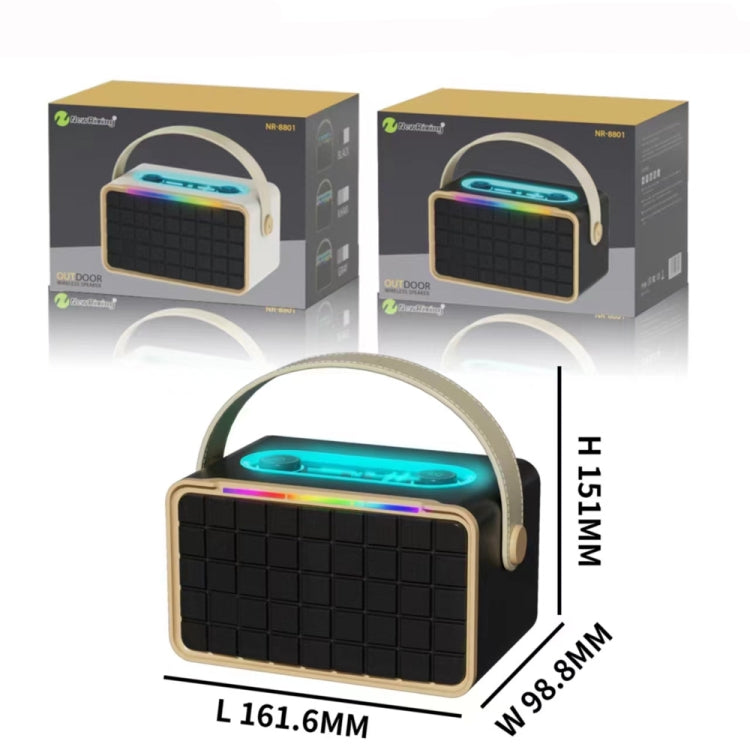 NewRixing NR8801 15W Portable Outdoor Bluetooth Speaker TWS Stereo Speaker(Gray)