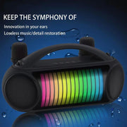 NewRixing NR-222 Portable Outdoor Dual Mic Colorful Wireless Bluetooth Speaker(Green)