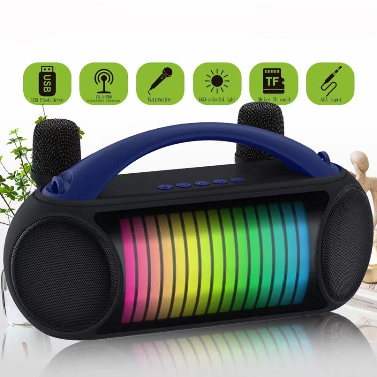 NewRixing NR-222 Portable Outdoor Dual Mic Colorful Wireless Bluetooth Speaker(Green)