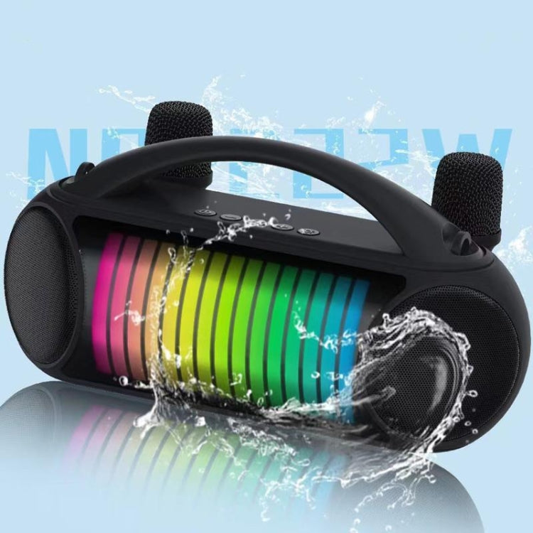 NewRixing NR-222 Portable Outdoor Dual Mic Colorful Wireless Bluetooth Speaker(Blue)