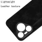 For Huawei Pura 70 Cow Pattern Sewing Card Bag Phone Case(Black)
