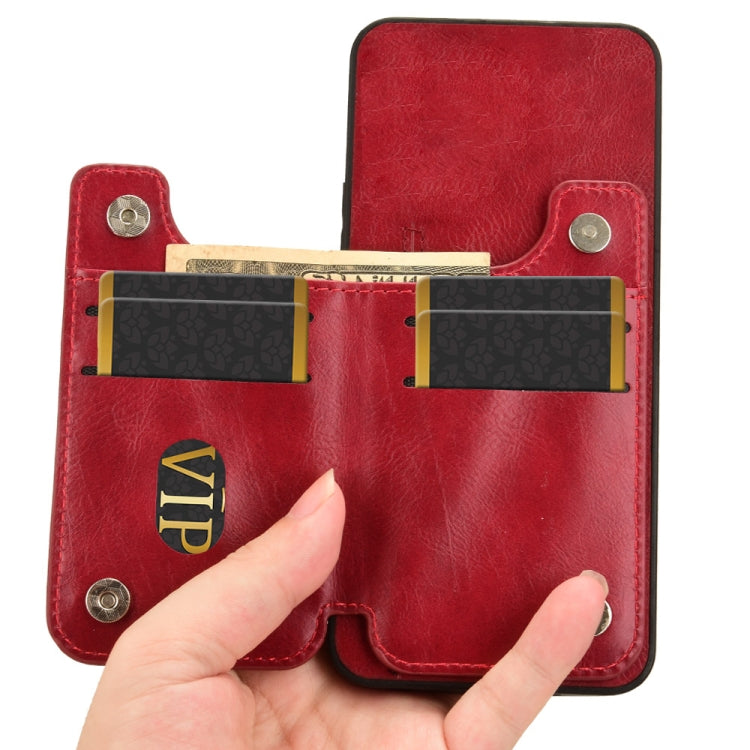 For Huawei Pura 70 Cow Pattern Sewing Card Bag Phone Case(Red)
