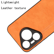 For Huawei Pura 70 Cow Pattern Sewing Card Bag Phone Case(Orange)