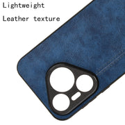 For Huawei Pura 70 Cow Pattern Sewing Card Bag Phone Case(Blue)