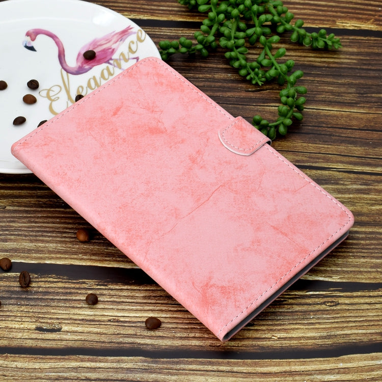 For iPad Pro 11 2024 Marble Style Cloth Texture Smart Leather Tablet Case(Pink)